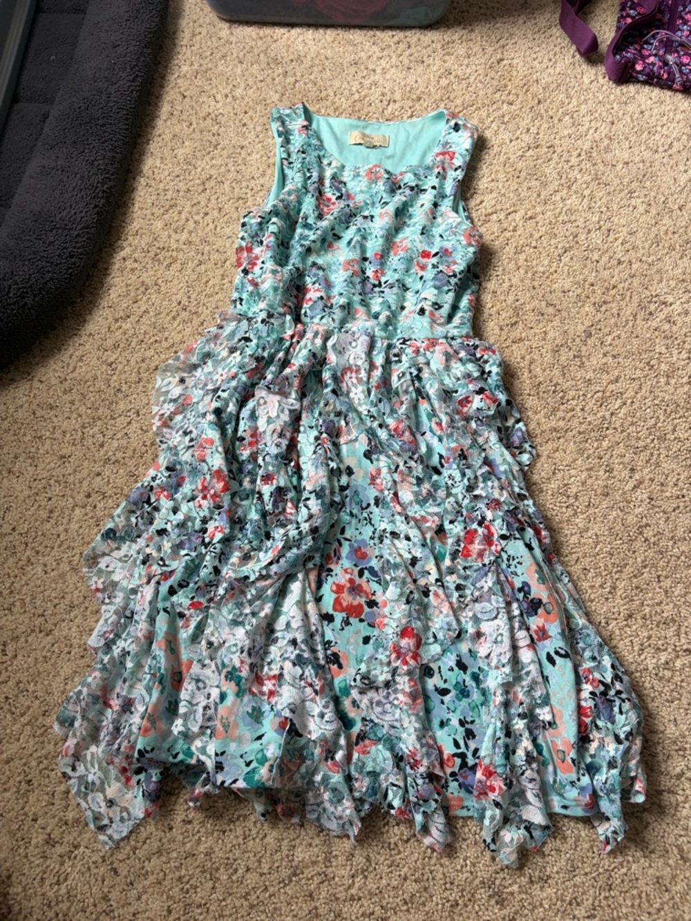 Disney Mint Green Floral Sleeveless Dress
